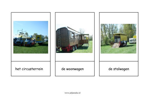 Woordkaarten Circus - Juf Janneke