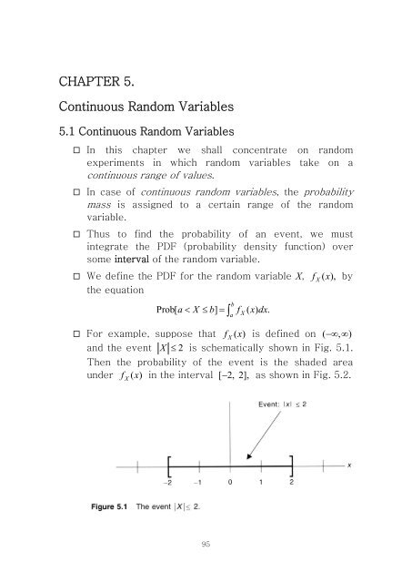 Chapter 5 Continuous Random Variables Aˆ