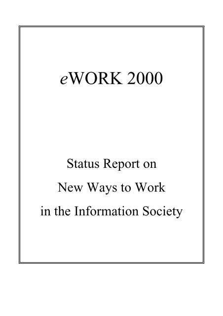 eWORK 2000 - European Telework Week