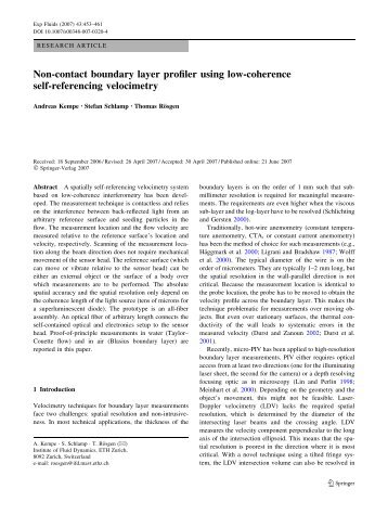 Non-contact boundary layer profiler using low-coherence self ...