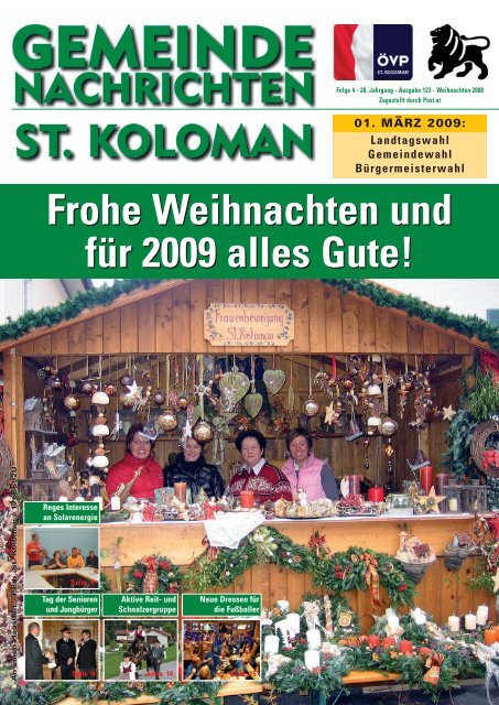 Gemeindezeitung Winter 2008 (4,93 MB) - St. Koloman