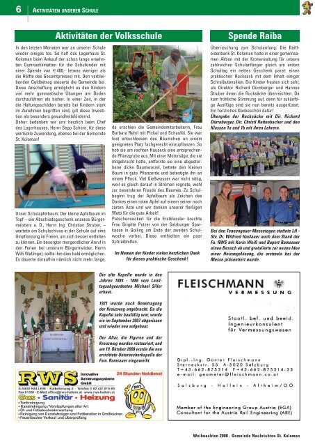 Gemeindezeitung Winter 2008 (4,93 MB) - St. Koloman