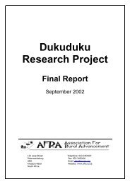 Dukuduku Research Report - AFRA