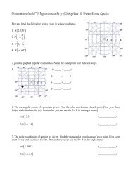 Precalculus/Trigonometry Chapter 8 Practice Quiz