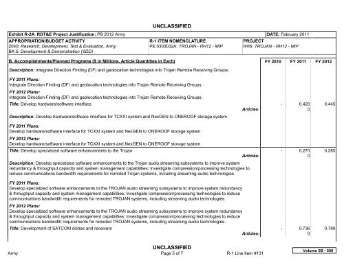 Volume 5B - Army Financial Management - U.S. Army