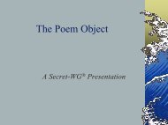 The Poem Object