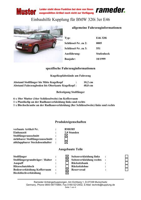 Einbauhilfe Kupplung für BMW 320i 3er E46