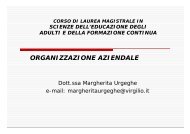 organizzazione aziendale - Dipartimento di Storia, Scienze dell ...