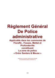 Règlement Général De Police administrative Applicable ... - Floreffe