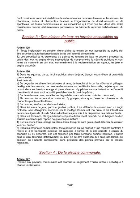 Règlement Général De Police administrative Applicable ... - Floreffe