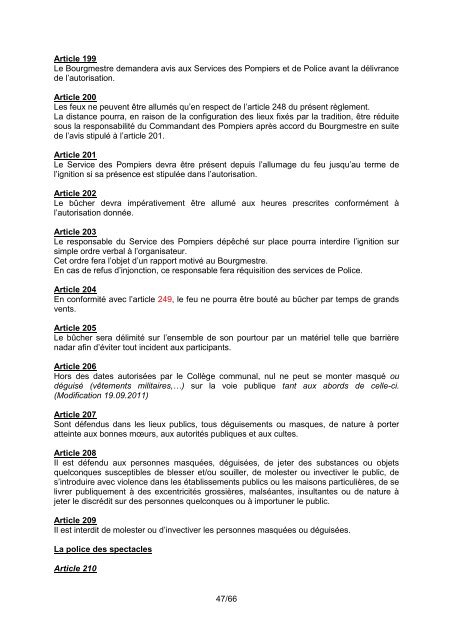 Règlement Général De Police administrative Applicable ... - Floreffe