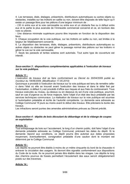 Règlement Général De Police administrative Applicable ... - Floreffe