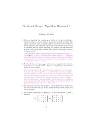 Divide and Conquer Algorithms Homework 5