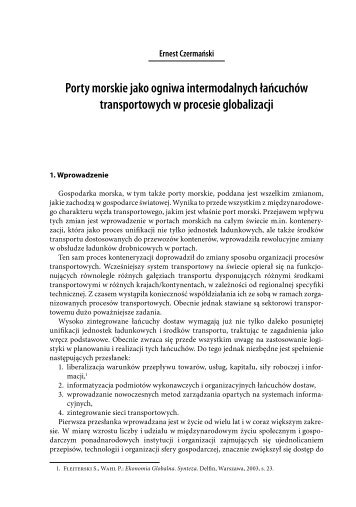 Porty morskie jako ogniwa intermodalnych ... - PortalMorski.pl