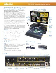 SE-2000 five-input HD video switcher - Datavideo