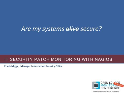 IT Security Patch Monitoring with Nagios