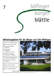 Mitteilungsblatt für die Bürger von Ulm-Böfingen - RPG - Ulm