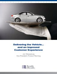 Delivering the Vehicleâ¦ and an Improved Customer Experience