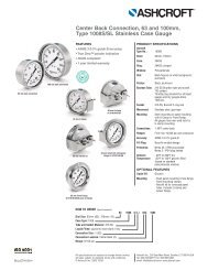 Center Back Connection, 63 and 100mm, Type ... - Temp-Press Inc