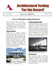Severe Wind Driven Rain Resistance - Architectural Testing