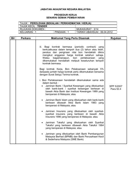 Tender - Jabatan Akauntan Negara Malaysia