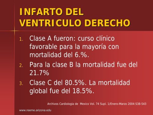 Infarto del Ventriculo Derecho - Reeme.arizona.edu