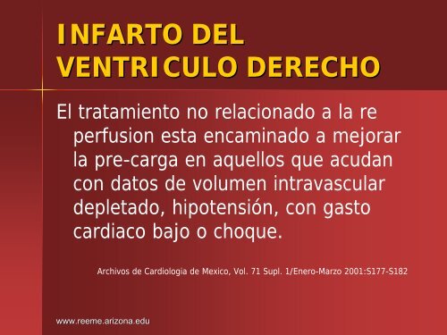 Infarto del Ventriculo Derecho - Reeme.arizona.edu