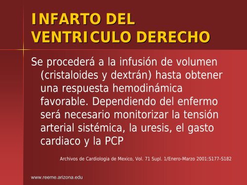 Infarto del Ventriculo Derecho - Reeme.arizona.edu