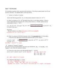 Quiz 5 Total 20 points For calculation questions, show equations ...
