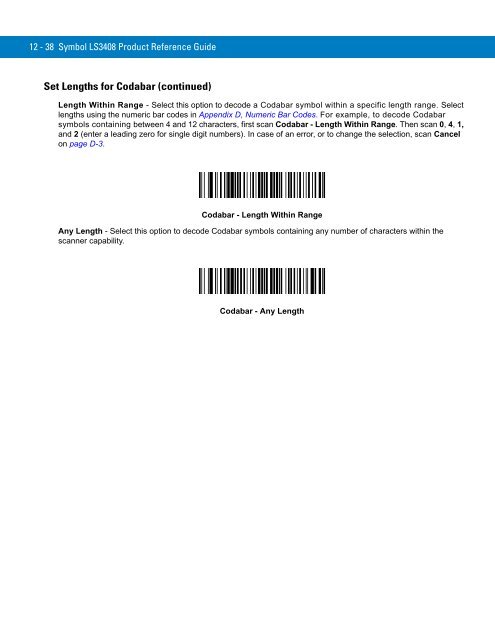 Symbol LS3408 Product Reference Guide - Miles Data Technologies