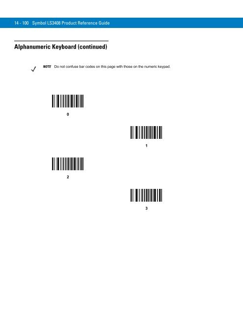 Symbol LS3408 Product Reference Guide - Miles Data Technologies