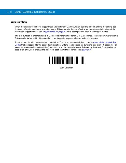 Symbol LS3408 Product Reference Guide - Miles Data Technologies