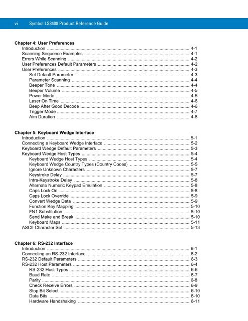 Symbol LS3408 Product Reference Guide - Miles Data Technologies