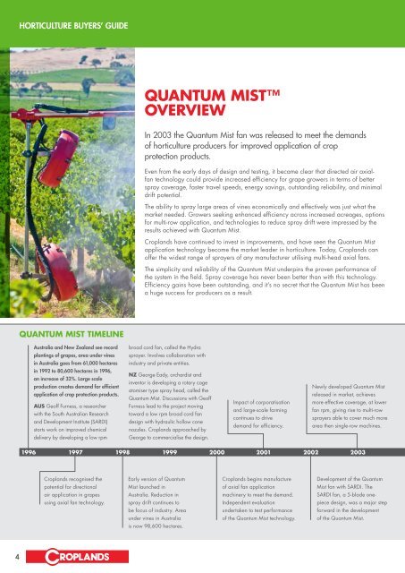Quantum Mist Tower Sprayers Product Information (2144 Kb) - Fatcow