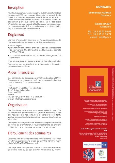 gestion et operations portuaires - EM Normandie