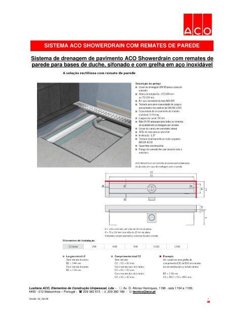 Sistema de drenagem de pavimento ACO ... - lusitana aco