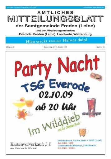 Zusteller/in für unser “Mitteilungsblatt Freden“ gesucht!