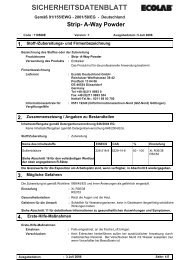 SICHERHEITSDATENBLATT Strip- A-Way Powder