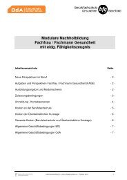 Modulare Nachholbildung Fachfrau / Fachmann ... - OdA Gesundheit
