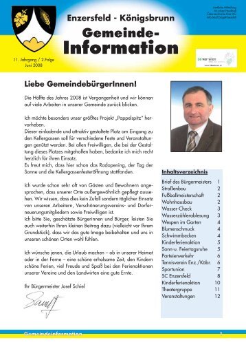 Gemeindeinformation JUNI 2008 (519 KB) - Enzersfeld