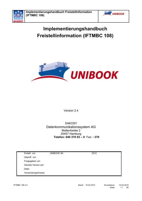 IFTMBC 108 - DAKOSY Datenkommunikationssystem AG