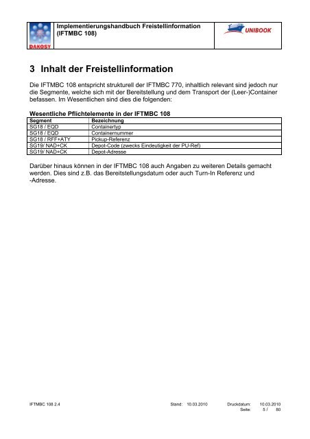 IFTMBC 108 - DAKOSY Datenkommunikationssystem AG