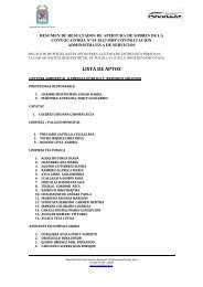 LISTA DE APTOS - Municipalidad Distrital de Pocollay