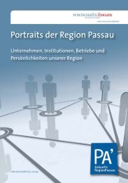 Portraits der Region Passau 2009 - Wirtschaftsforum Passau