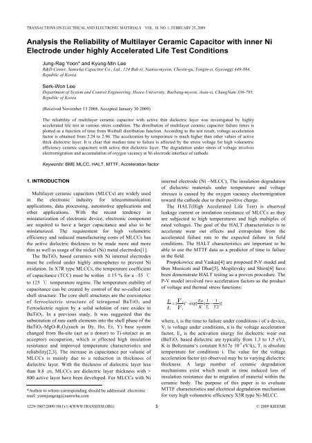 Analysis the Reliability of Multilayer Ceramic Capacitor with inner Ni ...