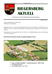 RIEGERSBERG AKTUELL - Gemeinde Riegersberg
