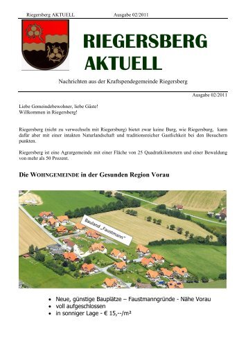 RIEGERSBERG AKTUELL - Gemeinde Riegersberg