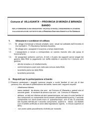 BANDO GRADUATORIA PERMANENTE - Comune di Villasanta