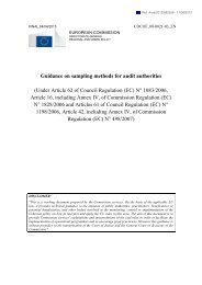 Guidance on sampling methods for audit authorities (Under ... - Interact