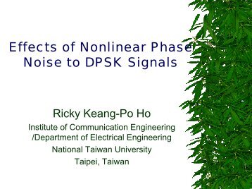 Effects of Nonlinear Phase noise to DPSK Signals